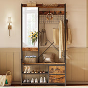 Hall Tree with Shoe Bench
