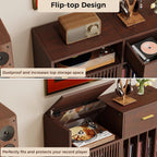 IRONCK large record player with drawer, can hold more than 500 vinyl records