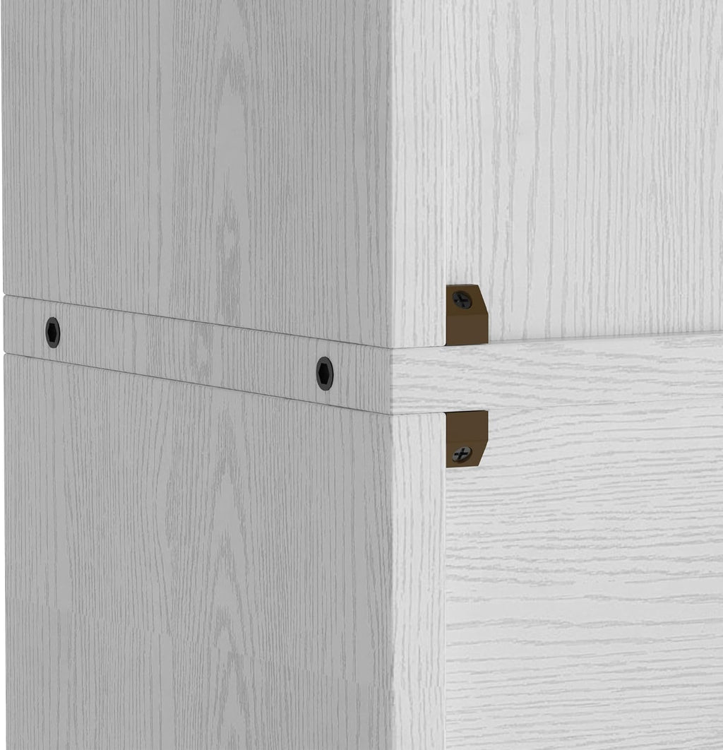 Industrial White Bookshelves Set of 2