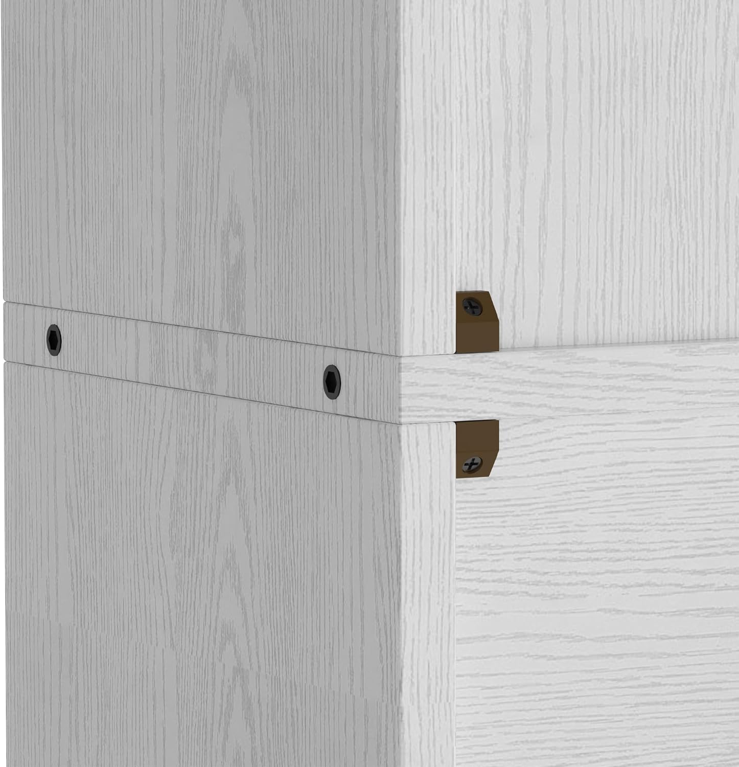 Industrial White Bookshelves Set of 2