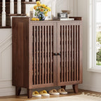 IRONCK 6-Tier Wooden  Shoe Cabinet with Slatted Doors