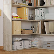 Corner Bookcase with 6 Tiers