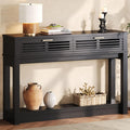 IRONCK 47"  Console Table with Drawer for Living Room, Black