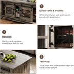 IRONCK 48'' Coffee Table with Sliding Barn Doors
