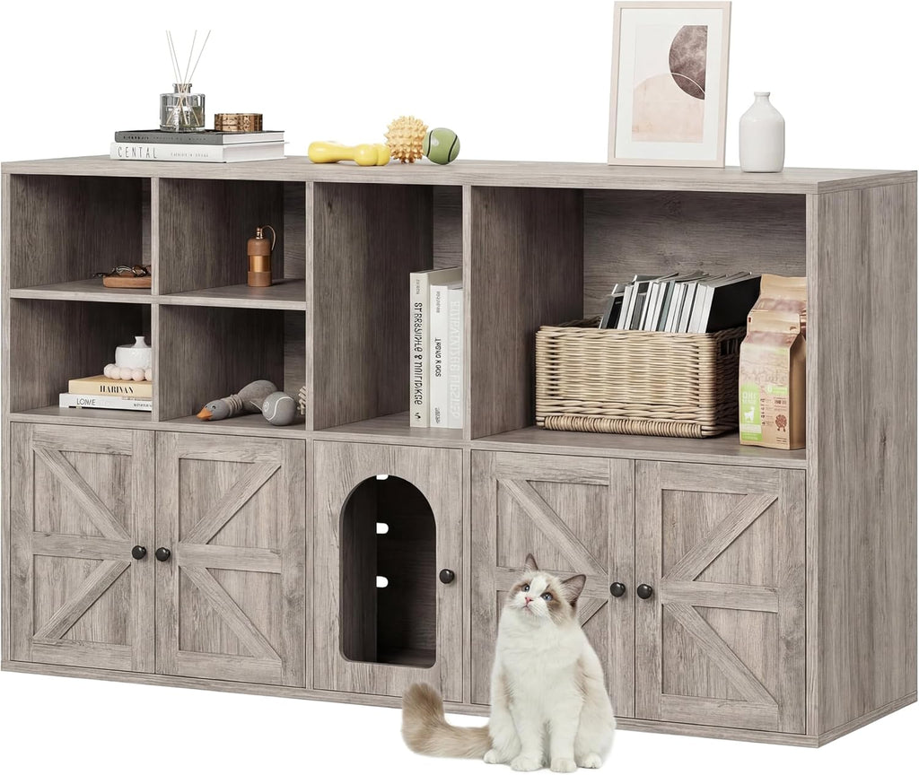 IRONCK Cat Litter Box Enclosure for 2 Cats