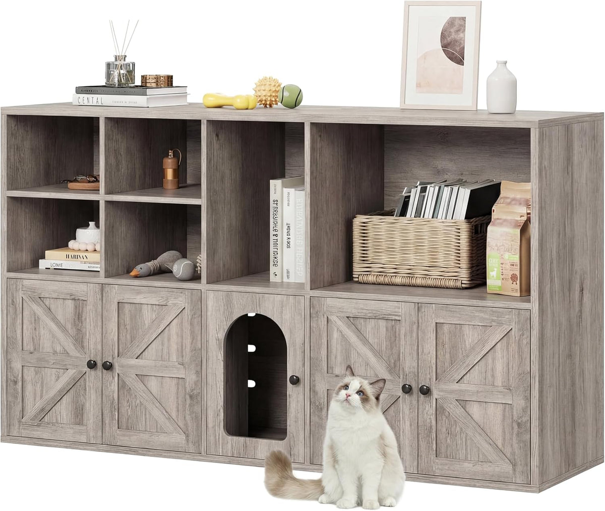 IRONCK Cat Litter Box Enclosure for 2 Cats