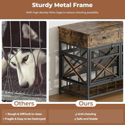 IRONCK 44 inch Large Dog Crate Furniture