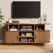 IRONCK TV Stand for 65 Inch TV, Entertainment Center with Storage and Sliding Doors