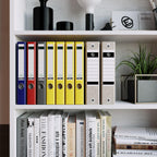 Industrial White Bookshelves Set of 2