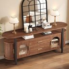 IRONCK 63" TV Stand with Storage Drawer and Sliding Door