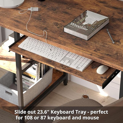 47" Computer Desk with Keyboard Tray