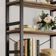 IRONCK Bookshelf, 31.5in Wide Shelf 6 Tier Bookcase,shelf Vintage Industrial Style Bookshelves