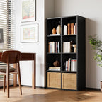 IROCNK 8-Cube Bookshelf, Horizontally & Vertically Reversible, Black