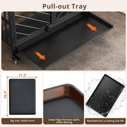 IRONCK 27.6" Dog Crate Furniture with Name Tag