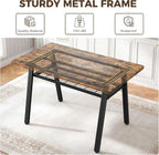 IRONCK 47.2 Inch Dining Table for 4-6, Kitchen Table with Storage Rack