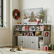 IRONCK 59 Inches Litter Box Enclosure, 2-in-1 Hidden Litter Box