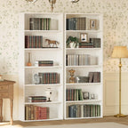 Industrial White Bookshelves Set of 2