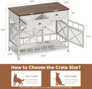 IRONCK 44 inch Large Dog Crate Furniture