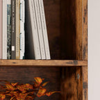 IRONCK Bookshelf and Bookcases 70" Tall, 6 Tiers Display Storage Shelves | Bookshelves Set of 2, Wood Bookcase with Open Display Shelves for Home Office, Living Room, Library, Vintage Brown