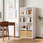 IROCNK 8-Cube Bookshelf, Horizontally & Vertically Reversible, White