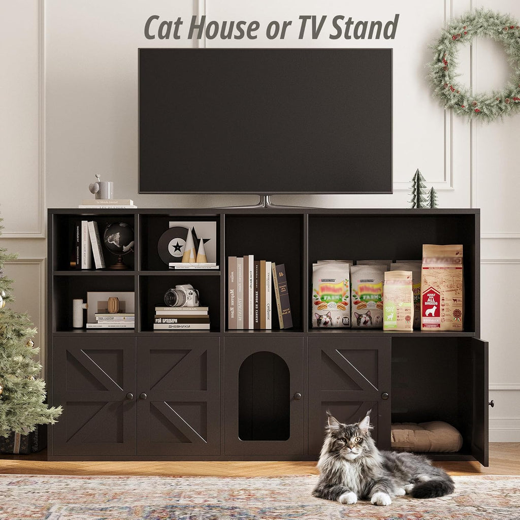 IRONCK Cat Litter Box Enclosure for 2 Cats