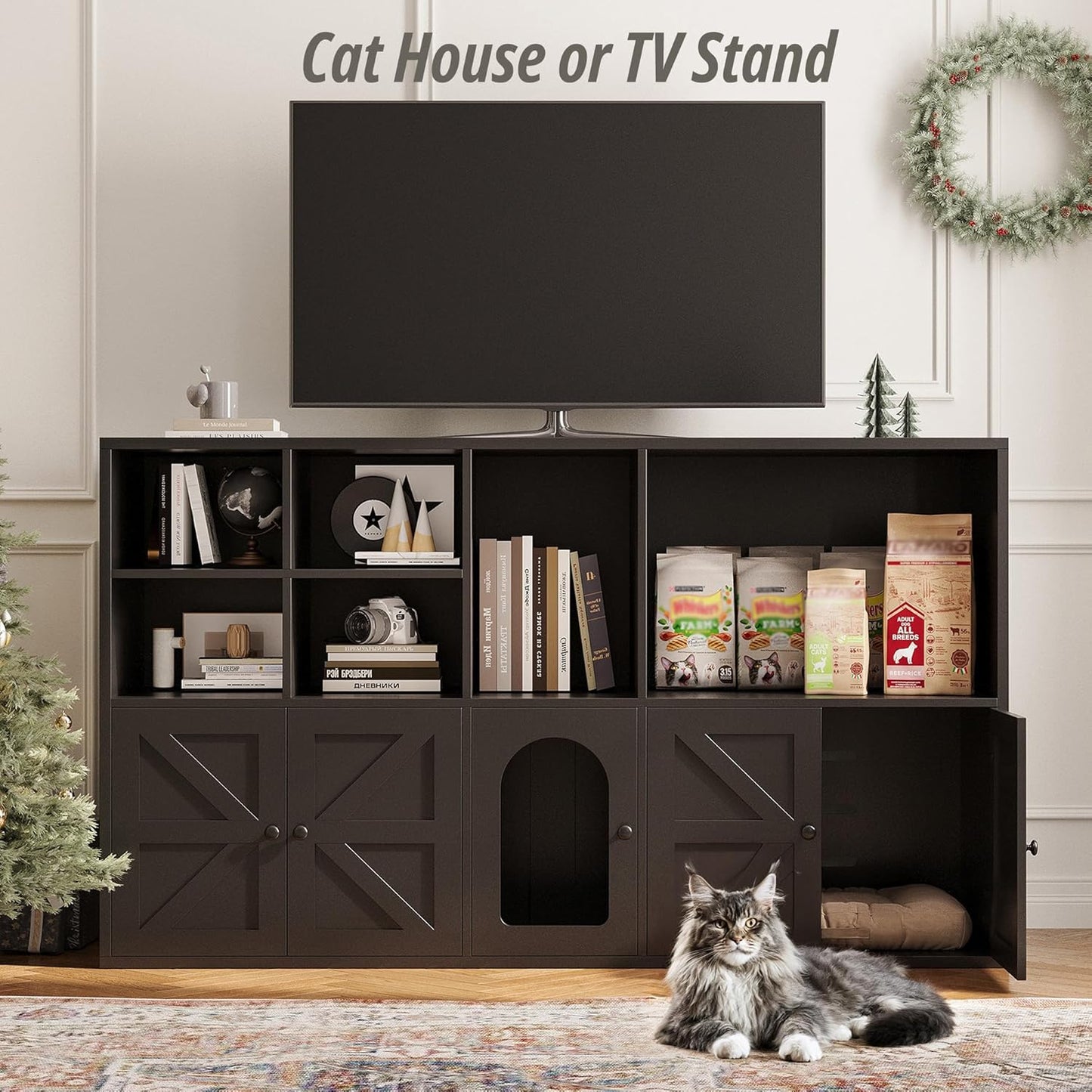 IRONCK Cat Litter Box Enclosure for 2 Cats