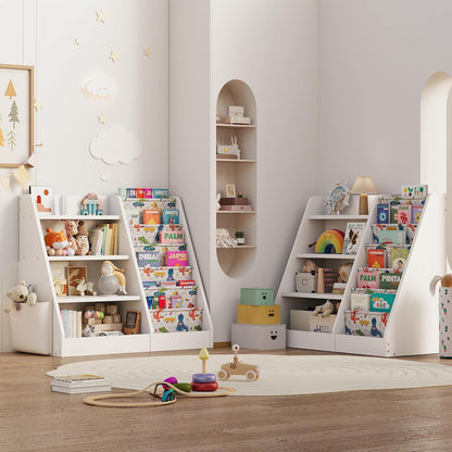 4-Tier Kids Bookshelf & Toy Storage Organizer