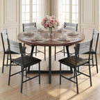 IRONCK Dining Chairs Set of 6, Upholstered Kitchen Chairs with Ergonomic Backrest, Gray