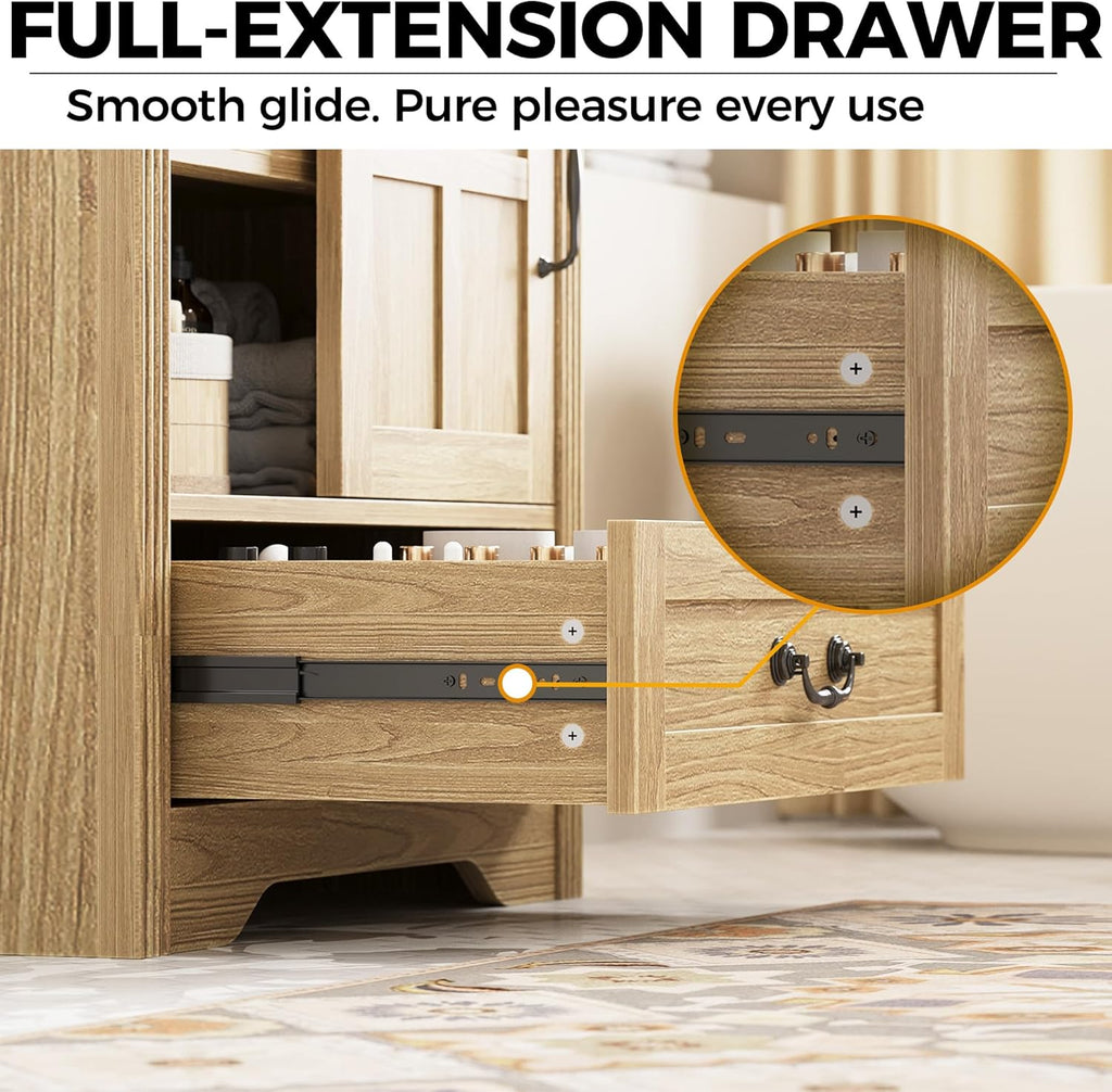 IRONCK 30 Inch Farmhouse Bathroom Vanity with Sink, Drawers