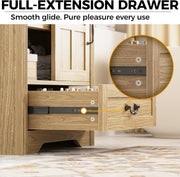 IRONCK 30 Inch Bathroom Vanity with Sink, Bathroom Sink Cabinet with Drawers & Metal Handles, Freestanding, Easy Assembly, Farmhouse