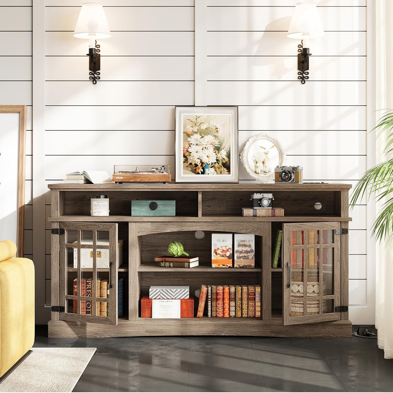 IRONCK Farmhouse TV Stand for 65 Inch TV