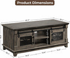 IRONCK 48'' Coffee Table with Sliding Barn Doors