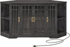 IRONCK Corner TV Stand for TVs up to 60 Inch with Power Outlet