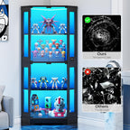 IRONCK 71" Carbon Fiber Corner Glass Display Cabinet