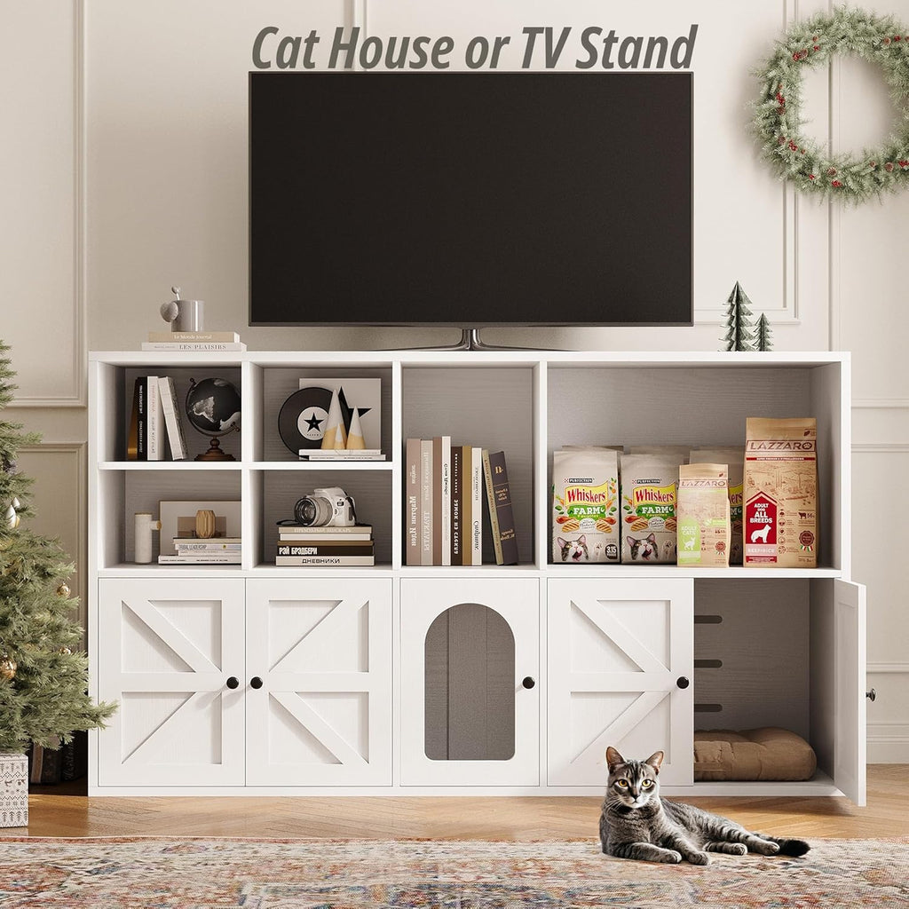 IRONCK Cat Litter Box Enclosure for 2 Cats
