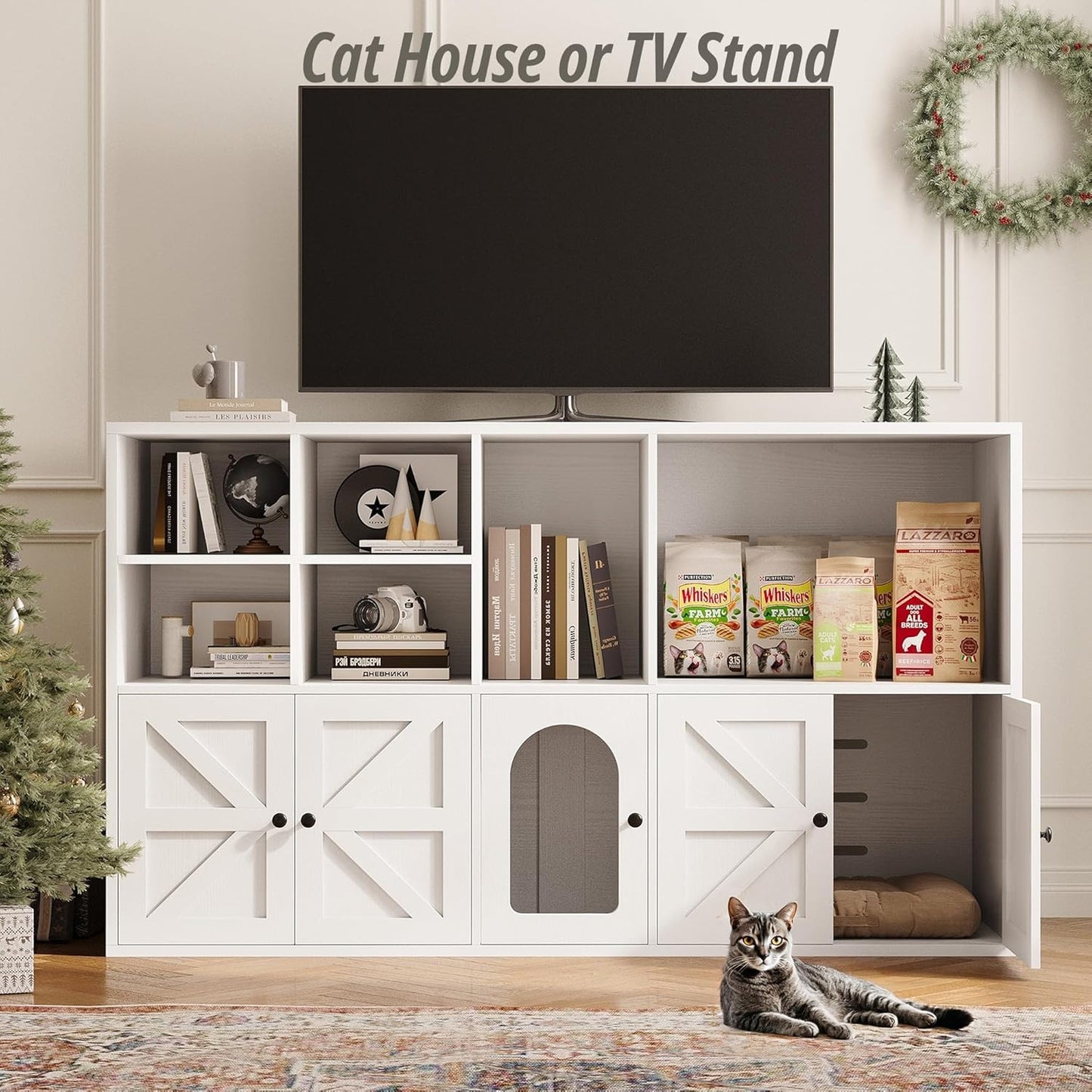 IRONCK Cat Litter Box Enclosure for 2 Cats