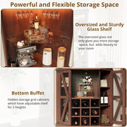 IRONCK Eckbarschrank mit LED-Beleuchtung 