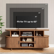 IRONCK TV Stand for 65 Inch TV, Entertainment Center with Storage and Sliding Doors