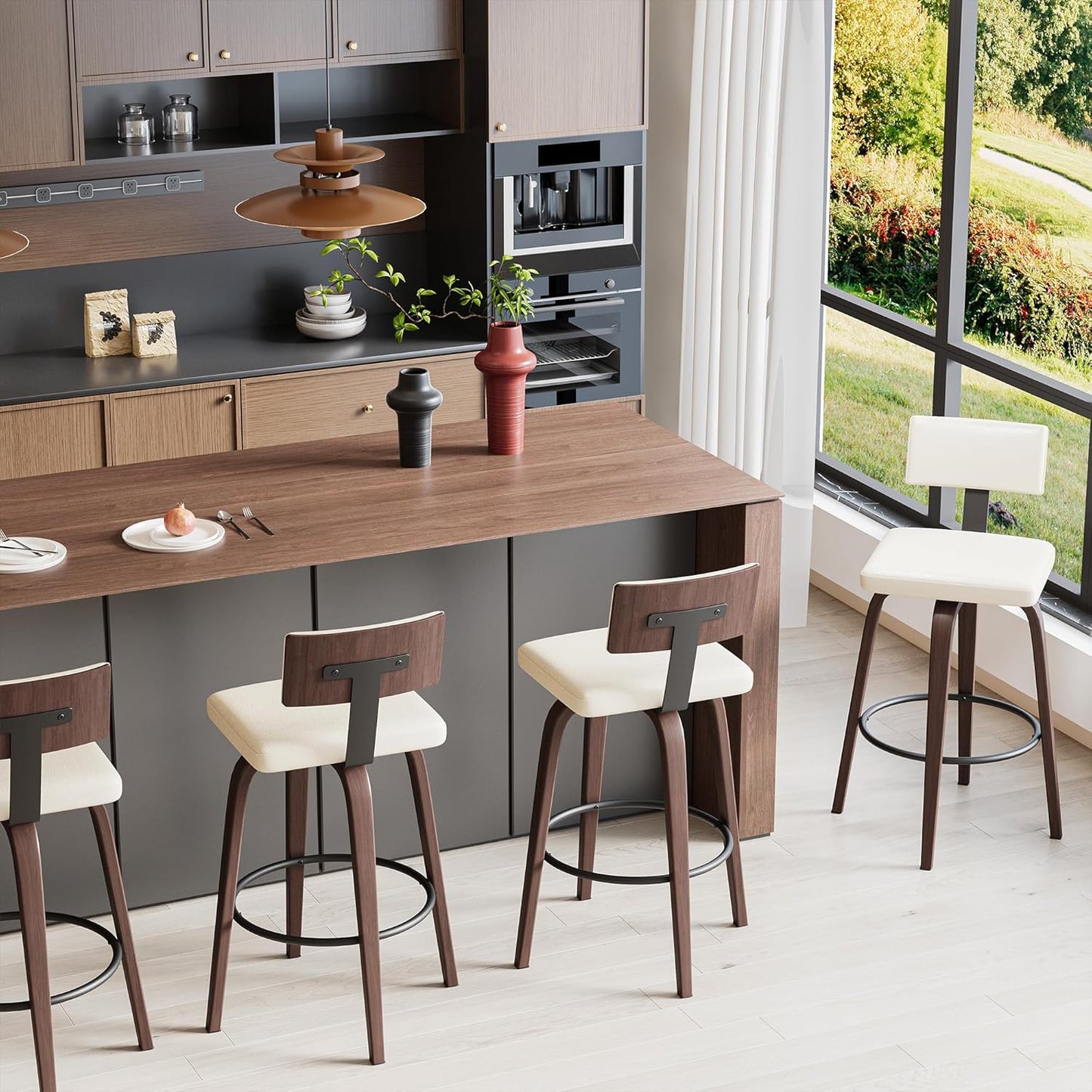 IRONCK Counter Height Bar Stools Set of 2