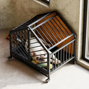 IRONCK 27.6" Dog Crate Furniture with Name Tag