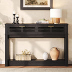 IRONCK 47"  Console Table with Drawer for Living Room, Black