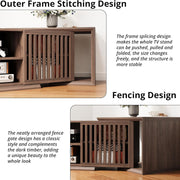 IRONCK ddjustable TV Stand for TVs up to 75 Inches, Dark Walnut