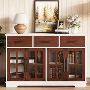 IRONCK 55" Großes Sideboard-Buffet mit LED-Beleuchtung 