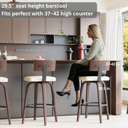 IRONCK Counter Height Bar Stools Set of 2