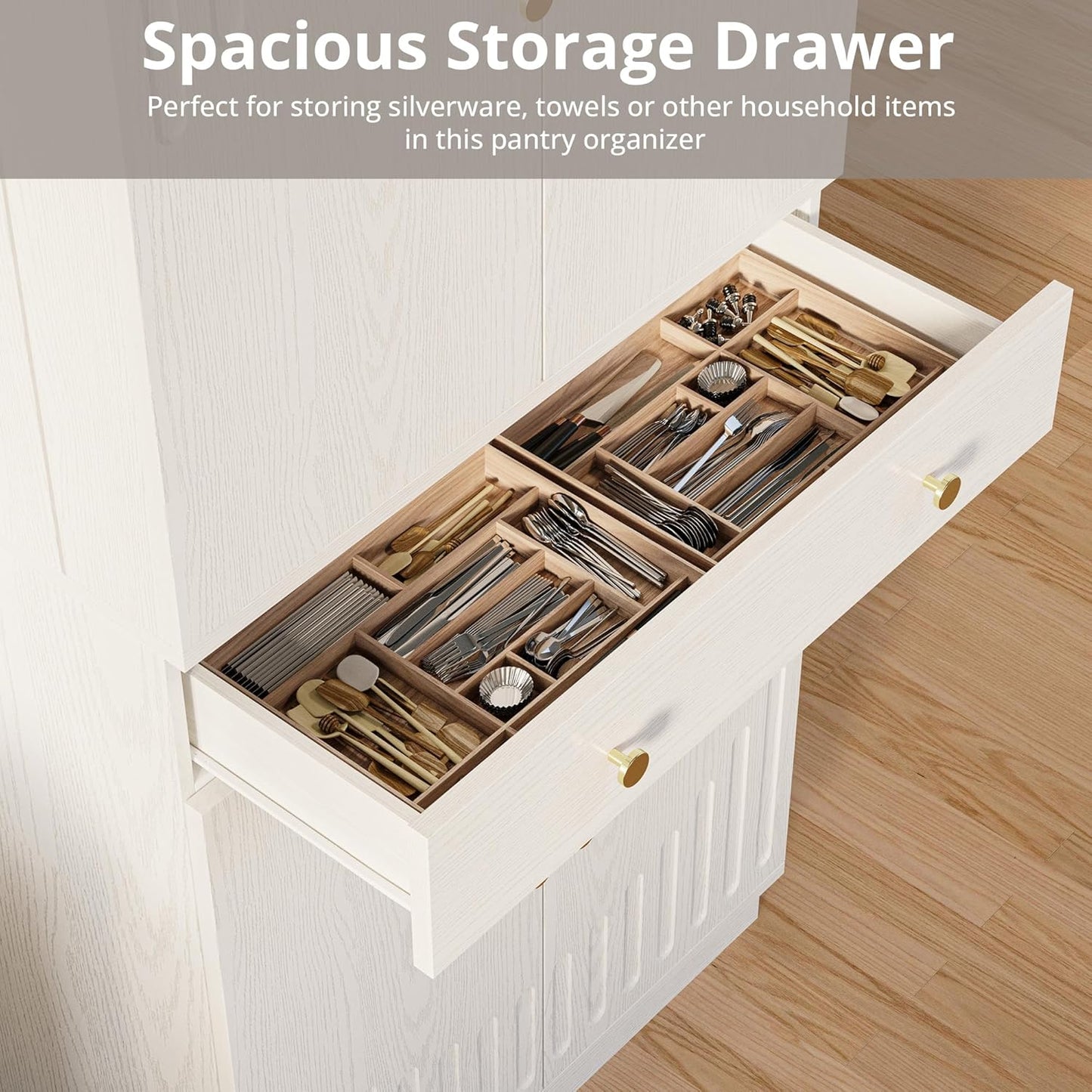 IRONCK 72”Tall Kitchen Pantry Cabinet