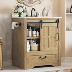 IRONCK 30 Inch Farmhouse Bathroom Vanity with Sink, Drawers