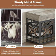 IRONCK 44 inch Large Dog Crate Furniture