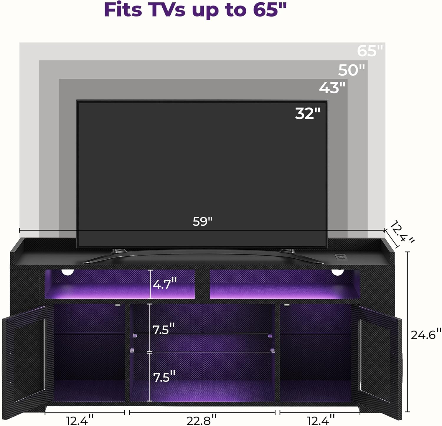 IRONCK LED TV Stand
