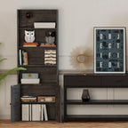 IRONCK Industrial 70 in 6 Shelf Bookcases with Doors Floor Standing