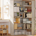 Corner Bookcase with 6 Tiers